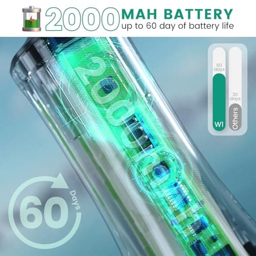 Water Flosser for Teeth - Cordless Portable Oral Irrigator with 2000mAh Battery, 4 Nozzle Types, 4 Cleaning Modes, 265ml Water Tank, IPX7 Waterproof 5