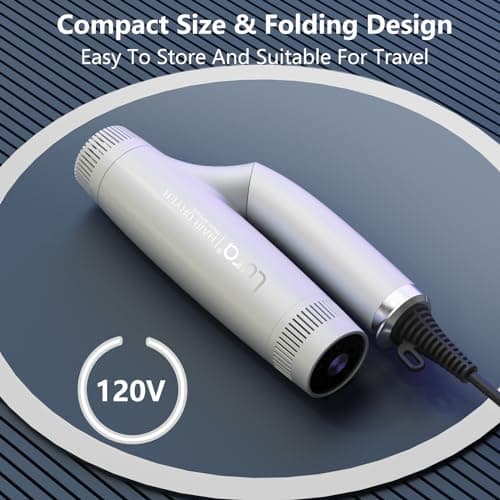 High Speed Ionic Hair Dryer:Portable Hair Blow Dryer for Women,1500w Professional Hair Dryers for Salon,Compact Mini Blowdryer with Travel Case for Travel,Quiet Lightweight Hairdryers for Kids and RA 5