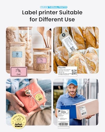 POLONO Bluetooth Thermal Shipping Label Printer, Wireless 4x6 Shipping Label Printer for Small Business, Support iOS, Android, Windows, Mac. Compatible with Amazon, Ebay, Shopify, Etsy, USPS (Grey) 8