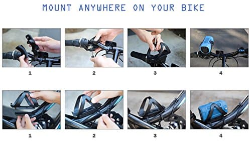 Clearon – Wireless Waterproof Portable Bluetooth 5.0 Speaker with Bike Mount & Remote – Premium Sound Quality & Loud 8W Mini Speaker – 10 Hours of Playtime (Black) 8