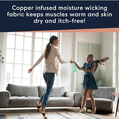 Copper Compression Arch Support Sleeves. Targeted Compression for Plantar Fasciitis Symptoms, Pain, Flat Feet & High Arches. Breathable Support for Men & Women - Black 7