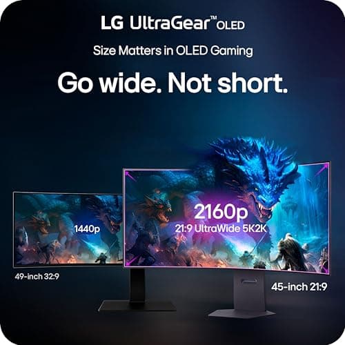 LG 45GX950A-B 45-inch Ultragear 5K2K WUHD (5120 x 2160) OLED Curved Gaming Monitor, Dual-Mode, 165Hz, 0.03ms, NVIDIA G-Sync, AMD FreeSync Premium Pro, HDR True Black 400, USB Type-C 90W, DP2.1 10