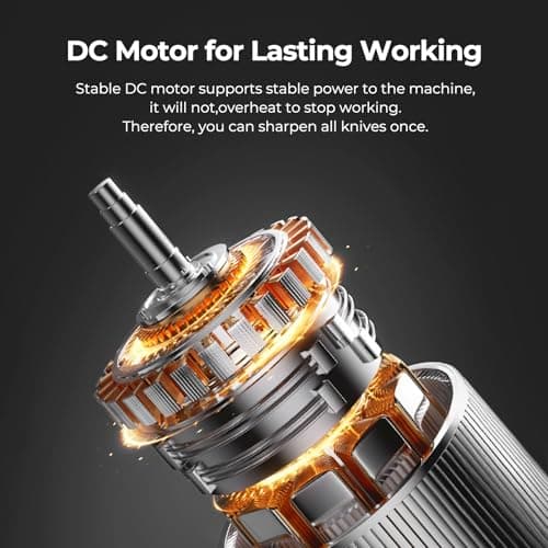 Dawnstar Electric Knife Sharpener, Professional Kitchen Knife Sharpener for Home Use, 2 Stages of Coarse Sharpening & Fine Polishing, Metal Dust Collection Box for Easy Cleaning, Silver Gray 5