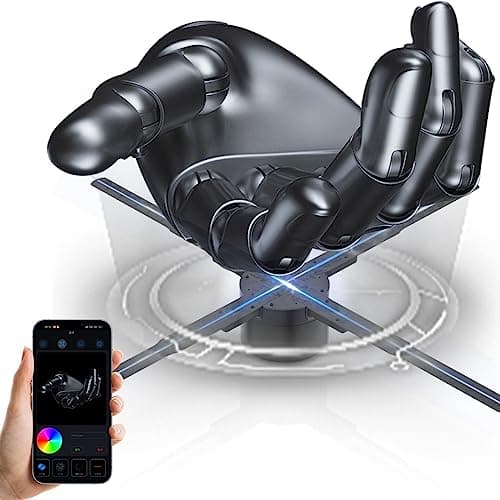3D Hologram fan,62cm Hologram fan 2000*1444PX Resolution 722pcs HD LED Beads - Holographic Video Advertising Projector Support APP+Bluetooth Audio+WIFI (24.4inch 16G)