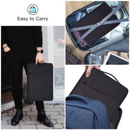 15.6-16.1 Inch Portable Monitor Sleeve Case for CAPERAVE KYY MNN VILVA InnoView ZSCMALLS QQH FANGOR HONGO CNBANAN ViewSonic, ASUS ZenScreen ACER Laptop External Display Travel Carrying Bag 6