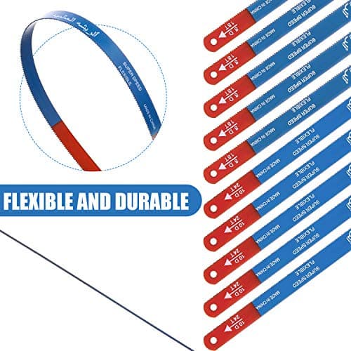 20 Pieces Hacksaw Replacement Blades Metal Cutting Hacksaw Blades with 18 Teeth and 24 Teeth Per Inch 5