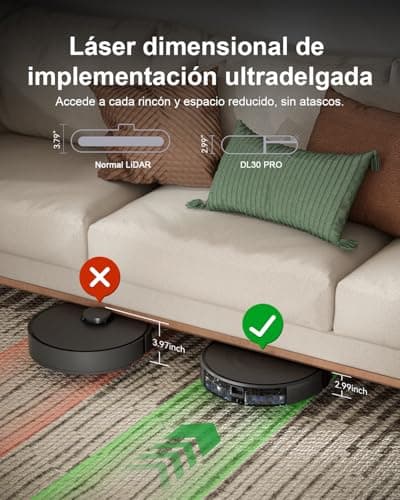 Kewbily Robot Vacuum and Mop Combo, LiDAR Navigation with Ultra Slim Design, Smart Mapping Robotic Vacuum Cleaner, 9000Pa Suction, Customizable Cleaning for Pet Hair, Carpets, and Hard Floors 7