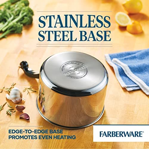 Farberware Classic Stainless Steel Sauce Pan/Saucepan with Lid, 3 Quart, Silver 6