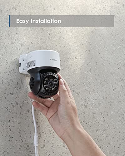 SANNCE 2 Pack 1080P PT Dome Camera, Pan/Tilt Outdoor Security Camera 2MP, 30M Night Vision for Analog CCTV Surveillance System, Remote Access 6