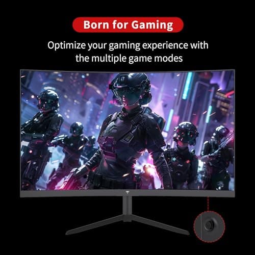 KTC 24 Inch 1500R Curved Gaming Monitor,180Hz 1ms FHD 1080p VA Monitor, Adaptive Sync, 110% sRGB, HDR Support, DisPlayPort/HDMI,Tilt, VESA for Gaming Home Office Business PS5 PC Monitors 8