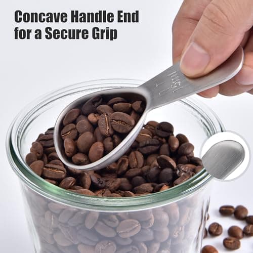 Doosu 1 Tablespoon Coffee Scoop - 18/8 Stainless Steel Heavy Duty Measuring Spoon with Short Handle, Food Grade Metal Tbsp Scoop for Ground Coffee Beans Tea Sugar Powder (15ml) 5