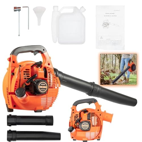 IOENC Gas Leaf Blower 2-Stroke 25.4CC,4.59FT³/H Handheld Gas Blower for Lawn Care,7000rpm Powerful Clearing Performance Leaf Blower for Road Maintenance,Sanitation Cleaning,etc.