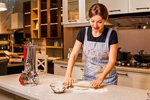 HONGLIDA Classic French Rolling Pins Bamboo Wooden Rolling Pin for Baking Pizza Dough Pie Cookie, 13-Inch 6