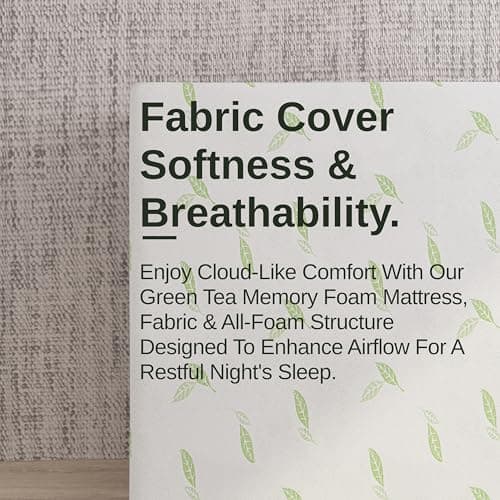 NapQueen Twin Size, 6 Inch Anula Green Tea Infused Memory Foam Mattress, Bed in a Box, CertiPUR-US Certified 11