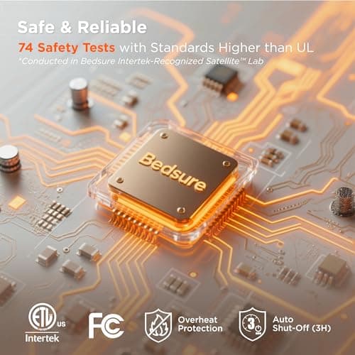 Bedsure Heated Blanket Throw Blanket - Fast Heating Electric Blanket, Soft Flannel Heated Throw with 4 Time Settings, 6 Heating Settings, Warm Gifts for Women Men (50x60 inches, Sage Green) 6