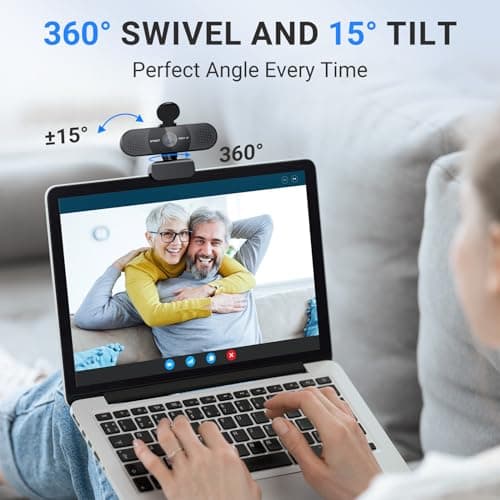 EMEET 2024 Upgraded C960 Webcam for PC, Autofocus, 1080P HD, 73° View Angle, Computer Camera w/Privacy Cover and Microphone, Plug and Play USB Webcam for Video Calling/Zoom/Teams/Google Meet 7