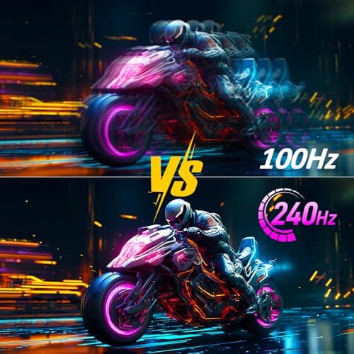 ZZA 32" Curved Gaming Monitor, FHD 1920x1080, VA, 1ms 240Hz, FreeSync Premium, DP 1.4/ HDMI 2.0, VESA Compatible, Tilt Adjustable 3