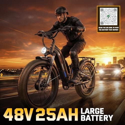 FREESKY Electric Bike for Adults with 1600W Power Motor, Full Suspension Ebikes up to 35MPH & 105Miles Max Range, 48V 25AH Removable Battery, 27" Fat Tire, Step-Thru E-Bike for Women/Men 5