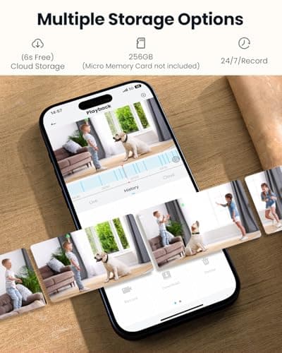 ieGeek 5MP Indoor Camera, 5G/2.4G WiFi Cameras for Home Security with Phone App, Pan/Tilt Smart Dog Cam for Pet/Baby Monitor w/Motion Detection,Auto Tracking,2-Way Audio,Night Vision,Works with Alexa 8