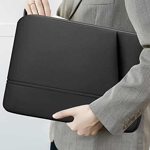 TEDNETGO Laptop Sleeve 15.6 inch, Upgrade Sturdy Portable Monitor Computer Laptop Case, Carrying Sleeve Bag Briefcase Bag 15.6'' with Pockets for MacBook PC Mac HP Lenovo Dell Asus Xbox Switch, Black 7