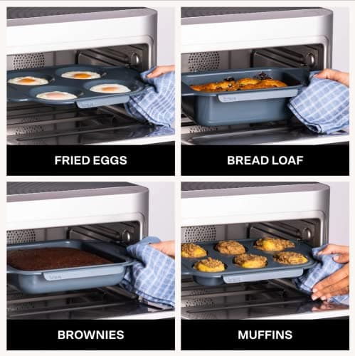 Brava Oven Bake & Breakfast Set: 10-in-1 Touchscreen Countertop Smart Oven, Air Fryer, 6-Slice Toaster, Slow Cooker, Reheater, Dehydrator, Rice Cooker, Healthy & User Friendly, Auto-Shut Off, 1800W 7