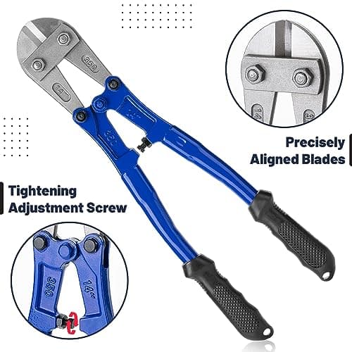 Bates- Bolt Cutter, 14", Chain Lock Cutter Heavy Duty, Bolt Cutters Heavy Duty for Locks, Screw Cutter, Chain Link Fence Cutter, Bolt and Wire Cutter, Chain Lock Cutters, Bolt Cutter Tool, Boltcutters 5