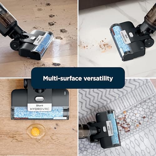 Shark | Wet Dry Vacuum Cleaner | Vacuum and Mop Combo | HydroVac MessMaster | 3-in-1 Self-Cleaning + Powerful Suction | 2 Brushrolls & 2 Solutions Included | Hardwood Floor & Area Rug Cleaner | AW261 8