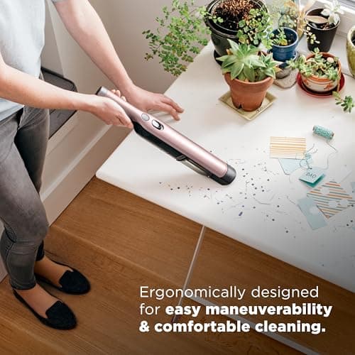 Shark WANDVAC Cordless Hand Vac, Lightweight, Portable at 1.4 lbs., Powerful Suction, Charging Dock, One-Touch Empty for Car & Home, Multi-Surface Pet Tool & Duster Crevice Tool, Rose Gold, WV201RGBRN 9