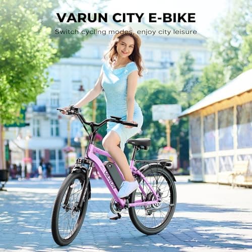 Varun Electric Bike for Adults - 500W Electric Bicycle Up to 40 Miles, Removable Battery, 7-Speed, and Shock Absorber, Stylish 26" Ebike Suitable for Commuting& Leisure 7