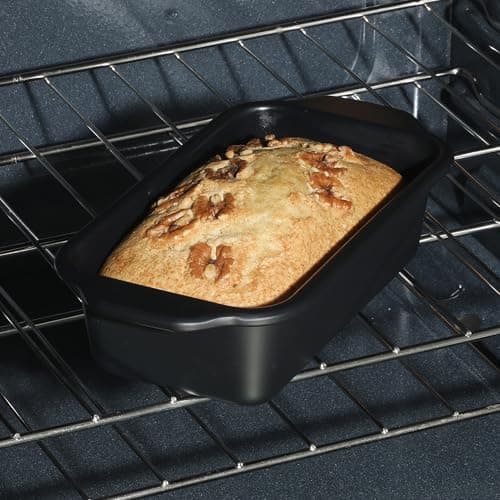 Oster Teston 9 x 5 Inch Loaf Pan, Nonstick Carbon Steel Bread Baking Pan, Matte Black, PFAS-Free, Oven-Safe, Easy Release Bakeware 6