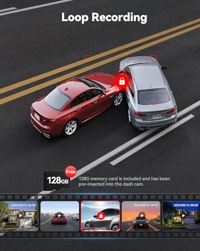 REDTIGER 4K Dash Cam Front Rear, STARVIS 2 Sensor, Free Card Included, 5.8GHz WiFi-20MB/s Fast Download, Dash Camera for Cars with GPS, WDR Night Vision, 170°Wide Angle, 24H Parking Mode(F7NP) 7