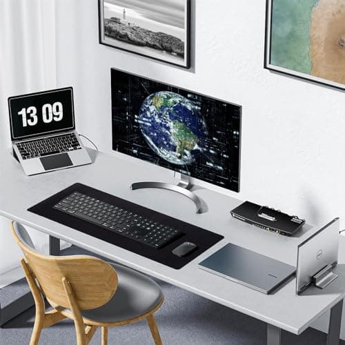 Reniteco Large Gaming Mouse Pad with Durable Stitched Edges, Non-Slip Rubber Base, Big Computer Keyboard Mouse Mat Desk Pad for Home Office Gaming Work, 31.5''x11.8''x0.12'', Black 7