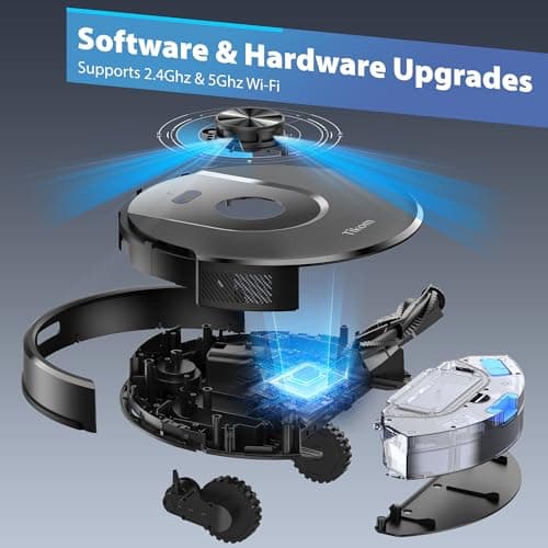 Tikom Robot Vacuum and Mop Combo, 6000Pa Automatic Robotic Vacuum Cleaner, Smart Mapping, 150 Min Max, Ideal for Pet Hair, Hardfloors, Carpets, Home(L8000 Pro) 6