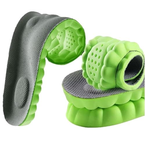 4D Cloud Technology Super Soft Comfort Insoles - U-Shape Memory Foam, Cloud Feeling, Sports Memory Foam (Green, Men 9-10.5/Women 10.5-12)