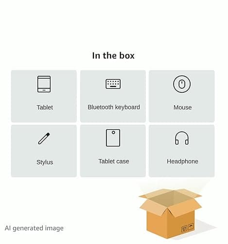 HiGrace 2025 Latest Upgraded Android 15 Tablet 10 Inch, 24GB+128GB+1TB Expand, WiFi 6 BT 5.4, Type-C Fast Charging, Dual Camera, Widevine L1 HD IPS Screen with Keyboard 7