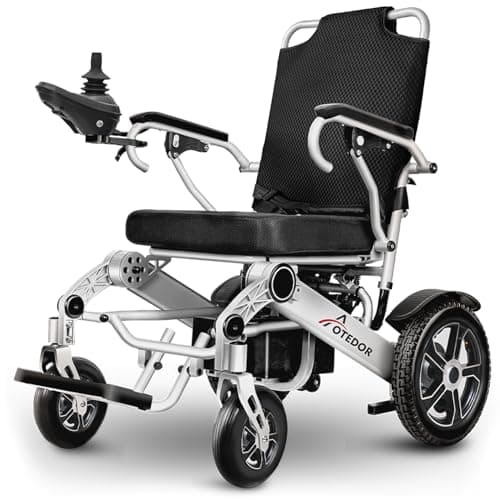 Aotedor 30 Miles Long Travel Range, Electric Wheelchair for Adults Power Wheelchairs Lightweight Foldable All Terrain Motorized Wheelchair for Seniors Compact Portable Airline Approved
