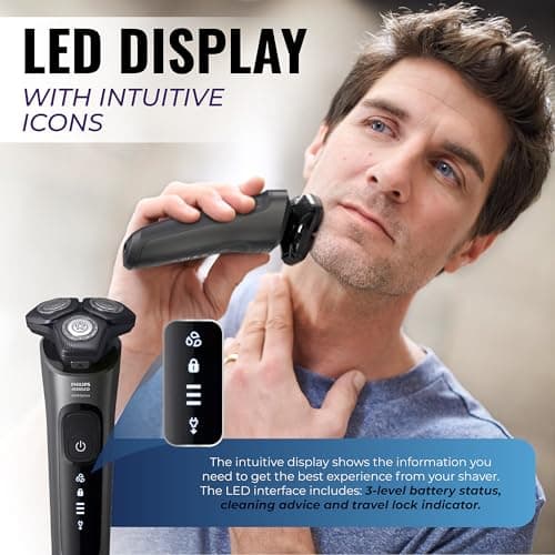 Philips Electric Shavers for Men, Rechargeable Wet/Dry Electric Shaver with SenseIQ Technology, Cordless Electric Razors for Men with Pop-up Trimmer, Travel Case 6