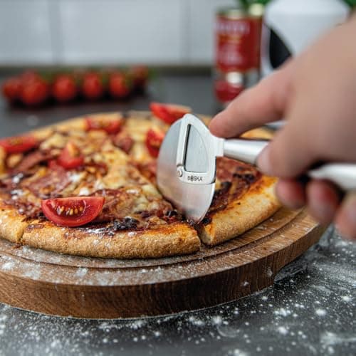 Boska Stainless Steel Pizza Cutter - Copenhagen Multifunctional Pizza Wheel Cutter - Handheld Food Slicer - Silver Non-Stick Adjustable Roller - Dishwasher Safe - For Kitchen Cooking 7