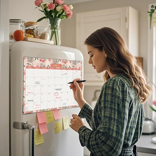 GuassLee Aesthetic Magnetic Calendar 2026-2027, Magnetic Planner for Fridge 14"x11.5", Runs from Jan. 2026 to Jun. 2027, 18 Monthly Refrigerator Calendar Planner for Easy Planning and Organizing 6