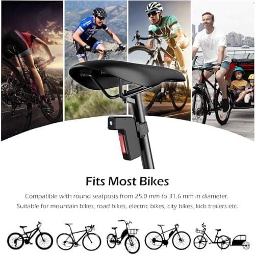 Bike Camera with Taillight, Full HD 1080P Bicycle Camera Dash Cam, Integrated Bike Rear Video Camera with Tail Light for Mountain Road Bike E-Bike 7
