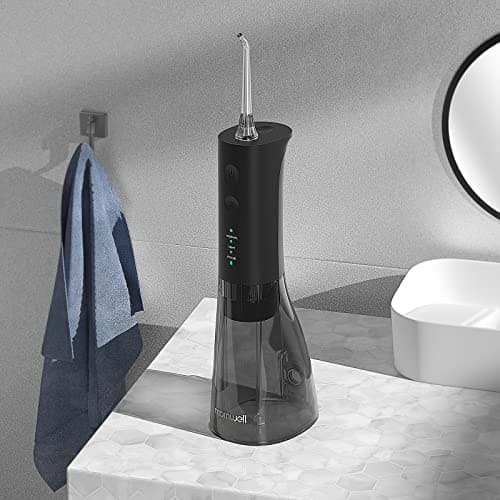 Water Flossers for Teeth, 300ML Cordless Water Flosser, Mornwell 3s Pressure Crescendo Oral Irrigator, Professional Rechargeable Portable Water Flosser 7