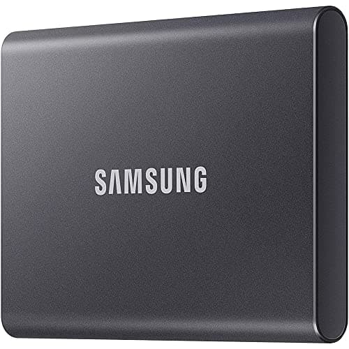 SAMSUNG MU-PC2T0T/AM Portable SSD T7 USB 3.2 2TB Gray Bundle with Deco Gear Hard EVA Case with Zipper for Tablets and GPS 6 Inch and 1 YR CPS Enhanced Protection Pack 3