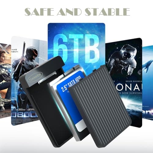 Tianken 1TB Ultra Slim Portable External Hard Disk Drive 2.5'' USB 3.0 HDD Storage for Mac, PC, Laptop, PS4, Xbox one 5
