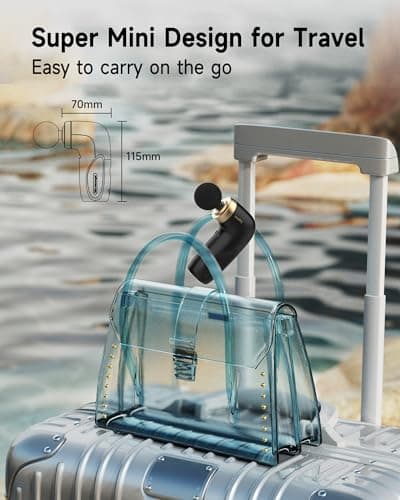 HEYCHY A1 Super Mini Massage Gun, Percussion Deep Tissues Muscle Massager, Travel Massage Gun, Compact Sports Massager, Portable Handheld Massager for Office, Home, Athletes(Black) 7