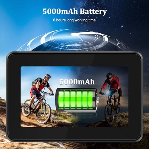 Bike Camera Rechargeable Battery 360° Rotation - 4.3'' HD 1080P Monitor Color Night Vision 3 Mins Easy Installation Wide View Handlebar Bicycle Rear View Camera for Mountain Ebike 7