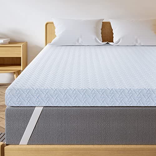 Maxzzz 4 Inch Mattress Topper Queen -Memory Foam Mattress Topper Extra Firm Bed Topper with Cover, Hard Mattress Topper for Back Relax, CertiPUR-US Certified