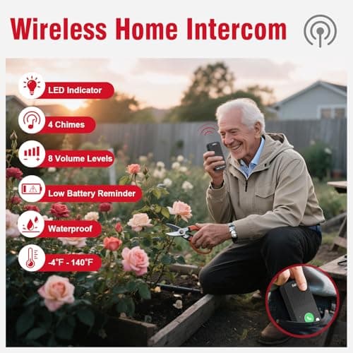 CallToU Full Duplex Intercoms Wireless for Home for Seniors & Caregivers - 500FT Long Range, No Monthly Fee, Waterproof, Easy Install 7