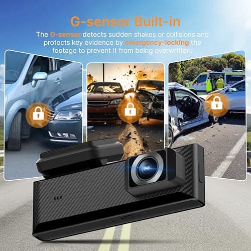 Miofive Dash Cam Mini 2, 2K+1080P FHD, Built-in Wi-Fi GPS Smart Dash Camera for Cars, 125° Wide-Angle FOV, HDR, Night Vision, G-Sensor, iOS/Android App, Loop Recording, Parking Monitor, Time-Lapse 5