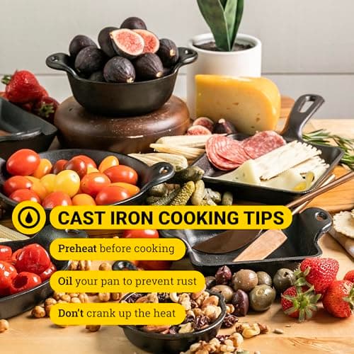 Lodge 10 x 7.5 Inch Cast Iron Oval Serving Griddle - Cast Iron Fajita Pan with Signature Teardrop Handle - Fajita Skillet for Use in the Oven, on the Stove, or on the Grill or Over a Campfire - Black 5