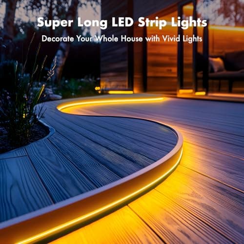 SILFU Neon Rope Lights, 50FT RGB LED Strip Lights, Waterproof IP67 LED Lights for Bedroom, DIY Design, Music Sync, 44 Key Remote Control, Multiple Modes for Bedroom, Holiday Decoration 6